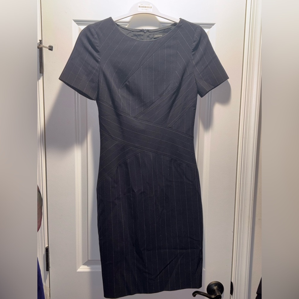 Karen Millen Black Pinstripe Dress